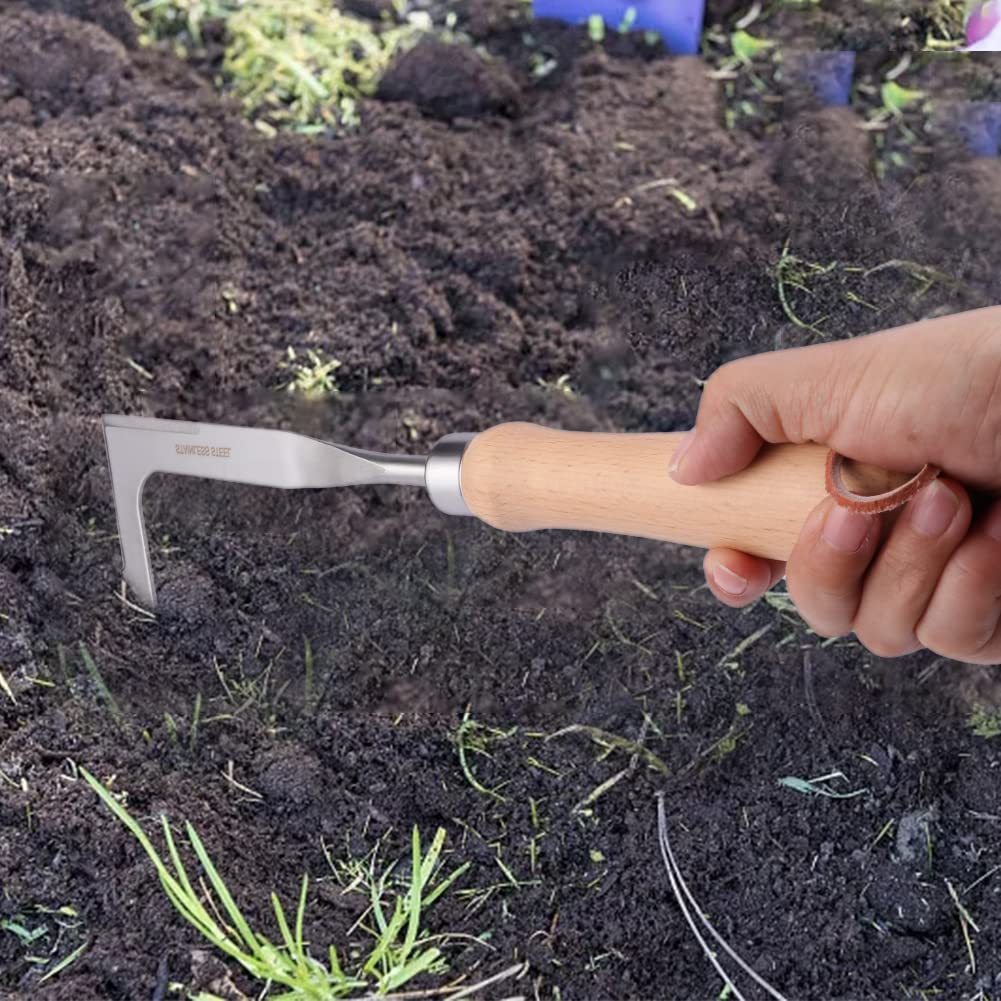 Between pavers, the crevice tool removes grass and moss.