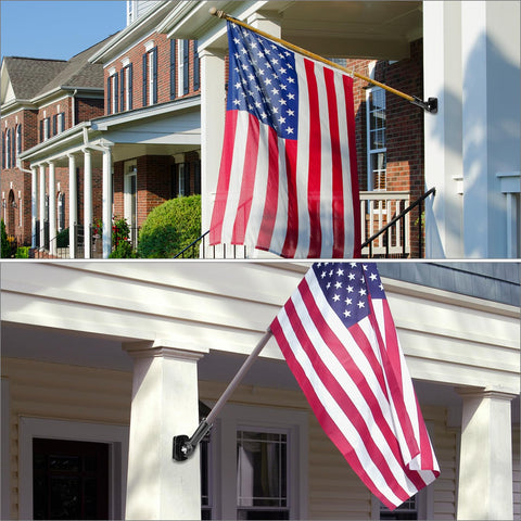 QWORK 13-position adjustable bracket optimizes flag angle.