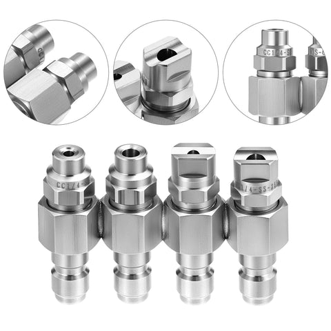 QWORK 4-way J-rod washer holder keeps nozzles organized.