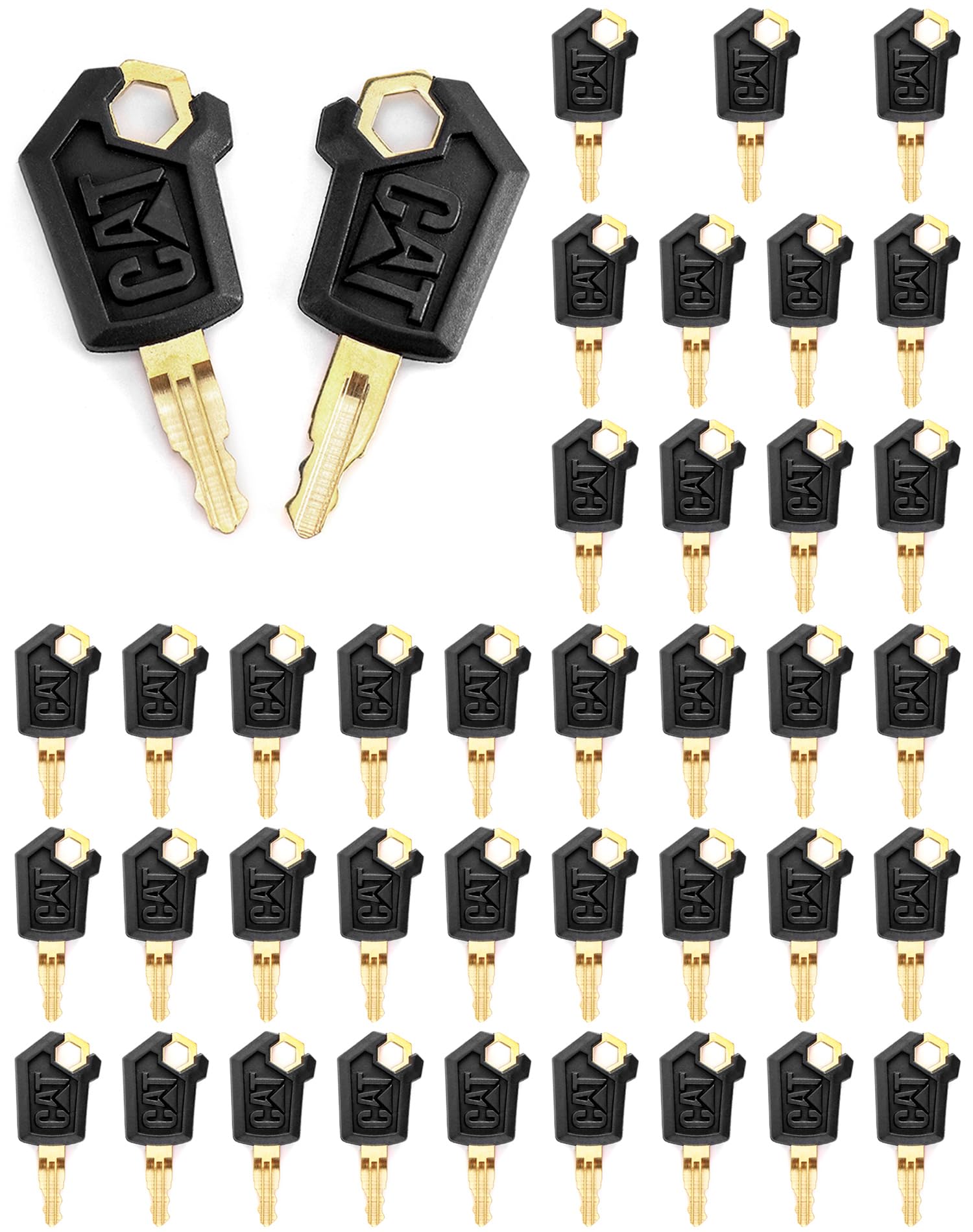 QWORK ignition keys in use on a CAT machine
