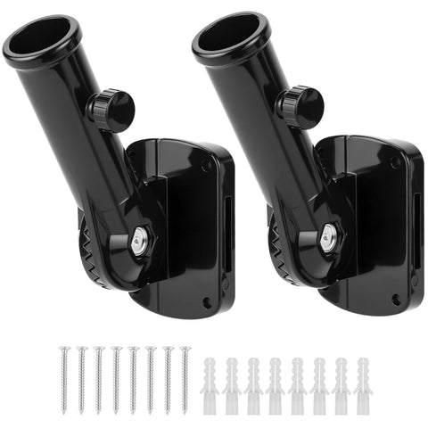 QWORK adjustable flag pole holder showing a 13-position angle for precise display.