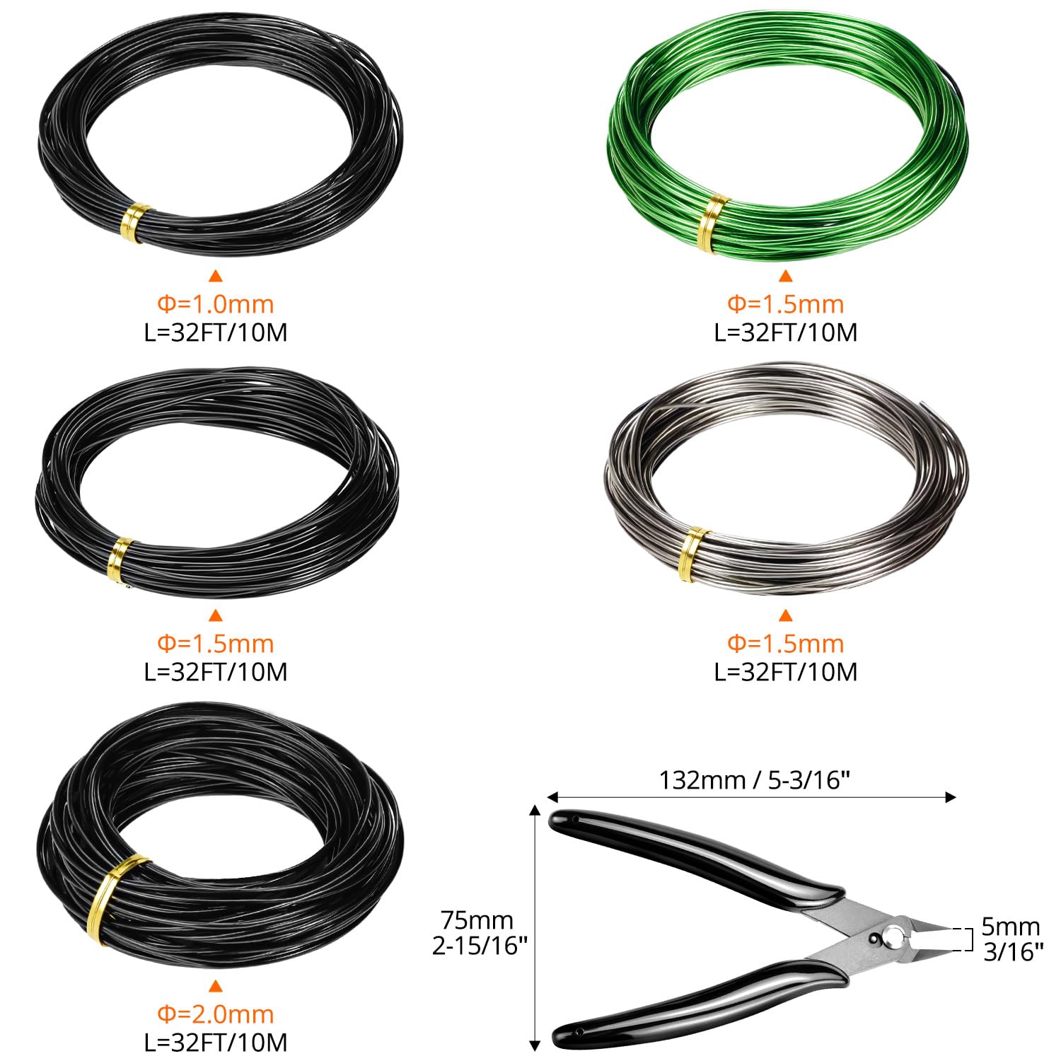 QWORK Bonsai wire cutter included for clean, effortless snips.