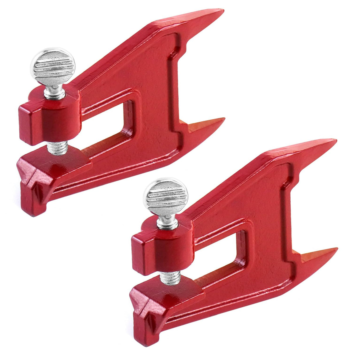 QWORK Chainsaw Stump Vise 2-Pack securely holds saw for on-site sharpening