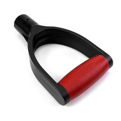 QWORK D-grip handle close-up highlights durable polypropylene construction.