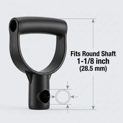 QWORK D grip handle designed for rake replacement with a secure fit.