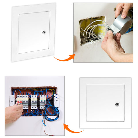 QWORK panel suitable for electrical, HVAC, or communications inspections behind walls.