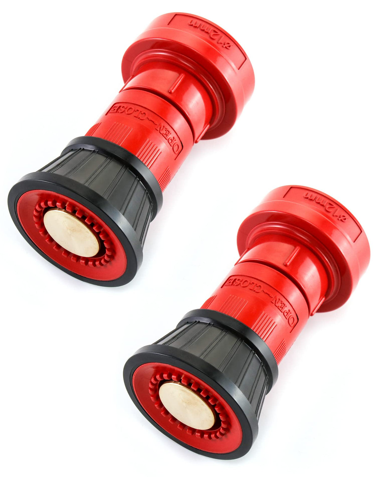 QWORK fire hose nozzle 2-inch constant-flow fog in action for precise dampening.