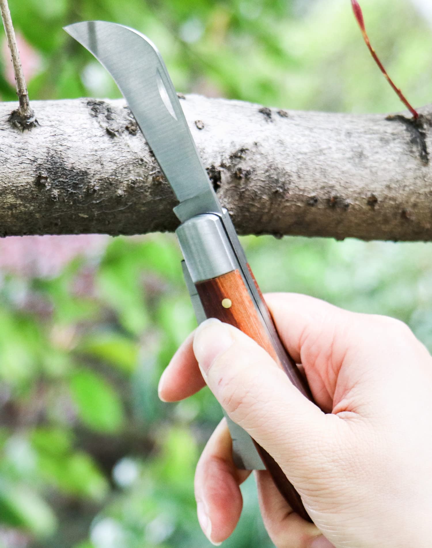 QWORK grafting tape application close-up for secure plant unions