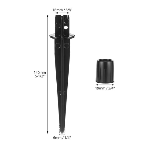 QWORK stake penetrating grass and soft ground for stability
