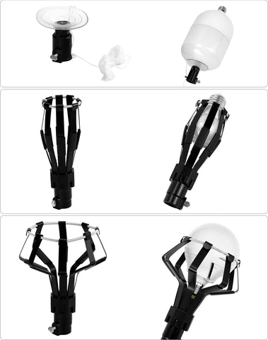 QWORK high-ceiling bulb change tool for safer indoor and outdoor fixtures