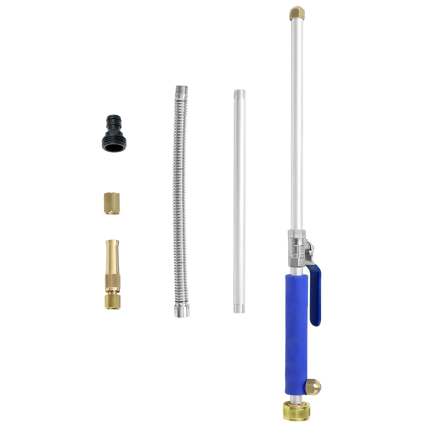 QWORK high-pressure wand extended to 28 inches for mid-reach cleaning.