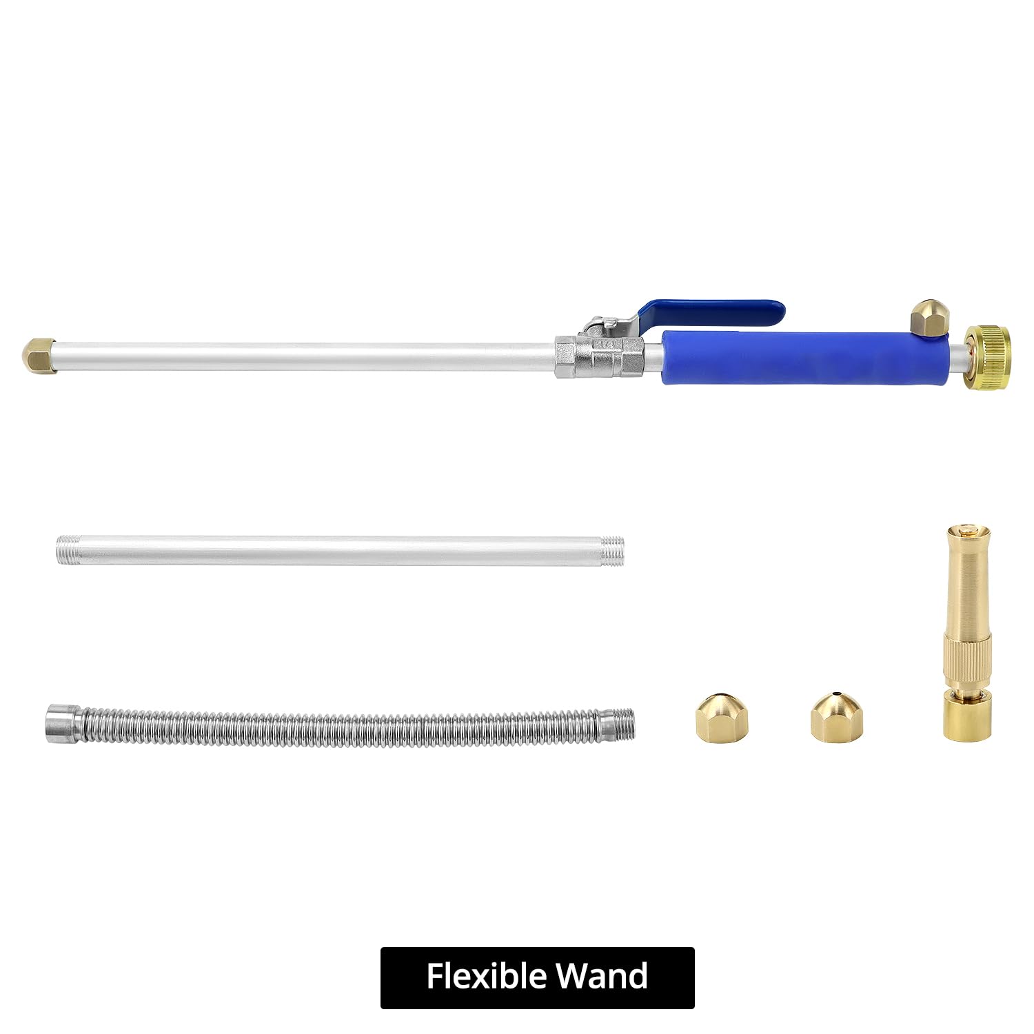 QWORK high-pressure wand extended to 39 inches for distant spots.