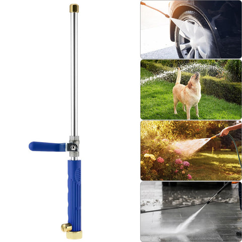 QWORK high-pressure wand with fan-spray for broad patio cleaning.