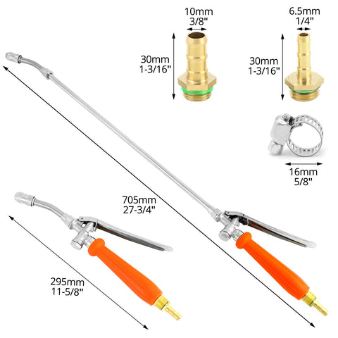 QWORK hose clamps included for quick setup and replacement