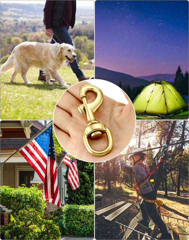 QWORK heavy-duty brass clip resists water and seasons.
