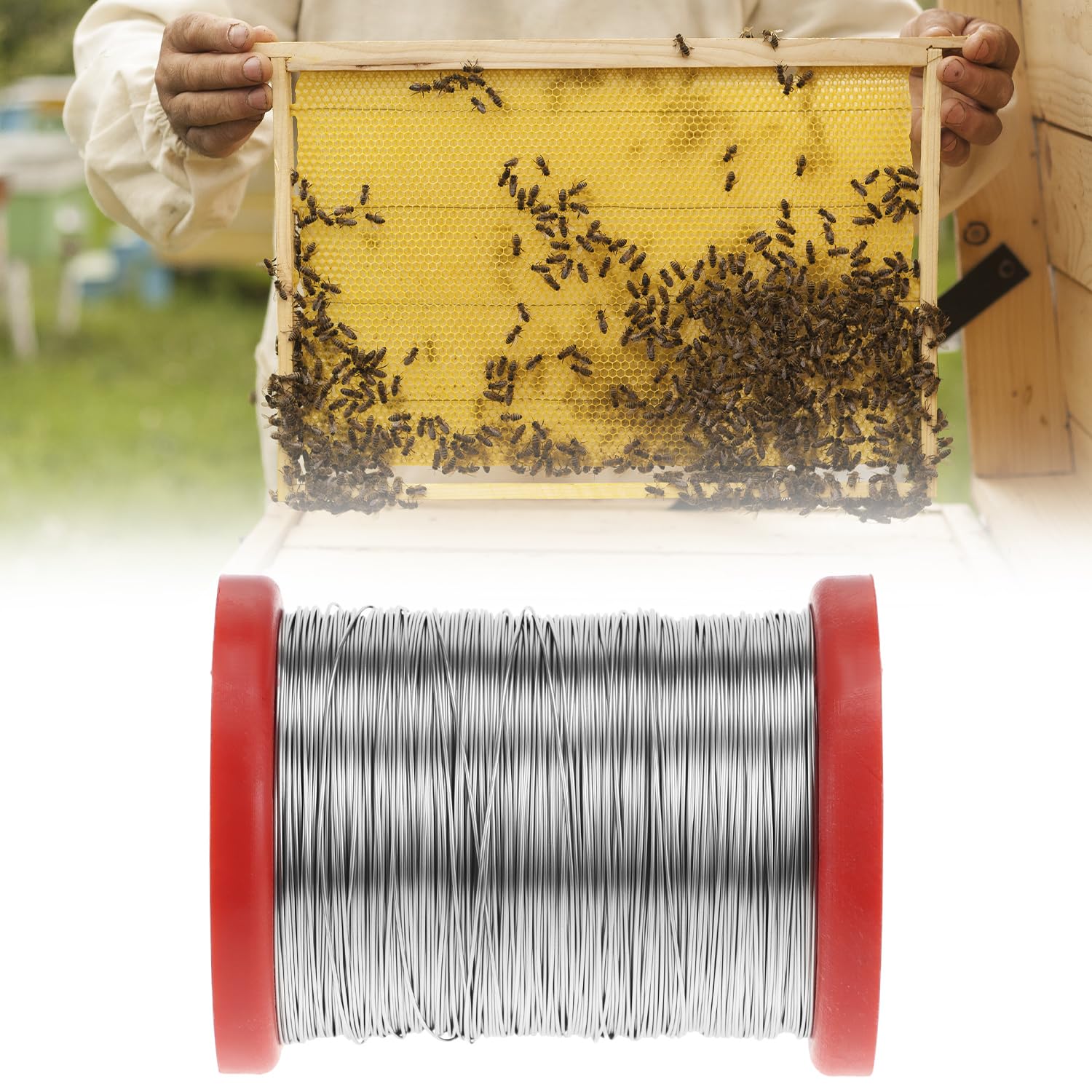QWORK packaging shows a single foundation wire for immediate setup.