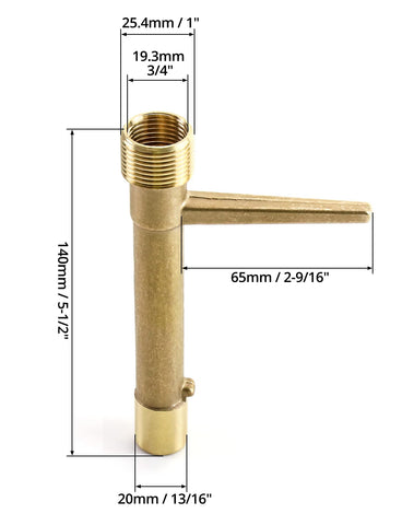 Compact 1-piece brass key packaged as a ready-to-use tool.