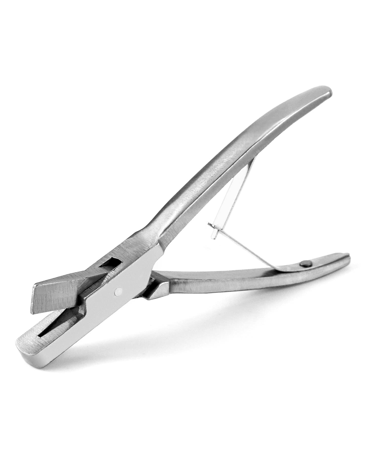 QWORK Pig Ear Tag Pliers in closed state with ergonomic handles for quick tagging.