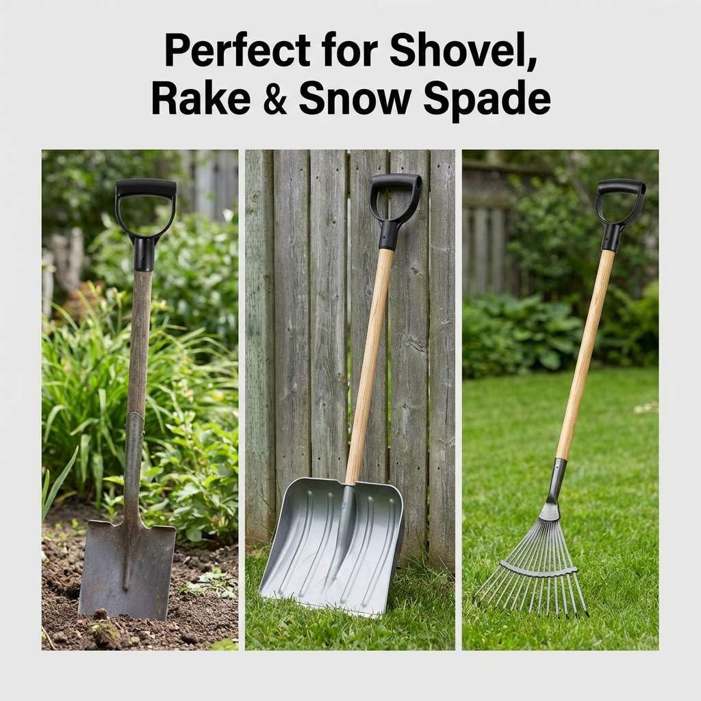 QWORK polypropylene grip material offers durability for outdoor use.
