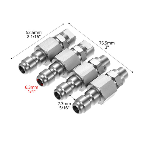 QWORK with PTFE sealing to minimize leaks and ensure a snug fit.