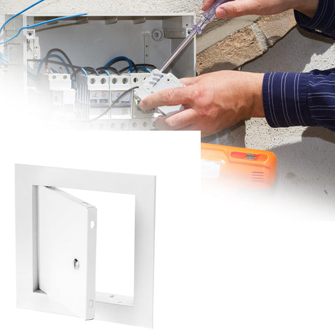 QWORK durable white finish blends with indoor walls and ceilings.