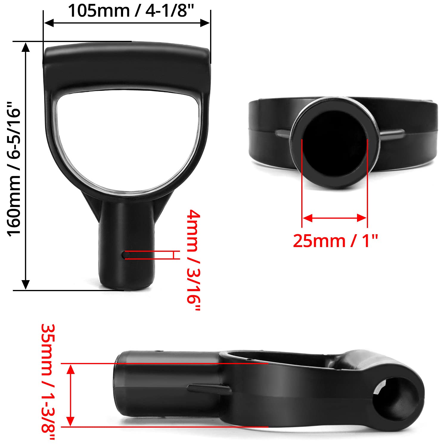 QWORK shovel handle compatibility with tools like spades and forks.