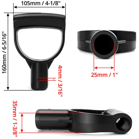 QWORK shovel handle compatibility with tools like spades and forks.