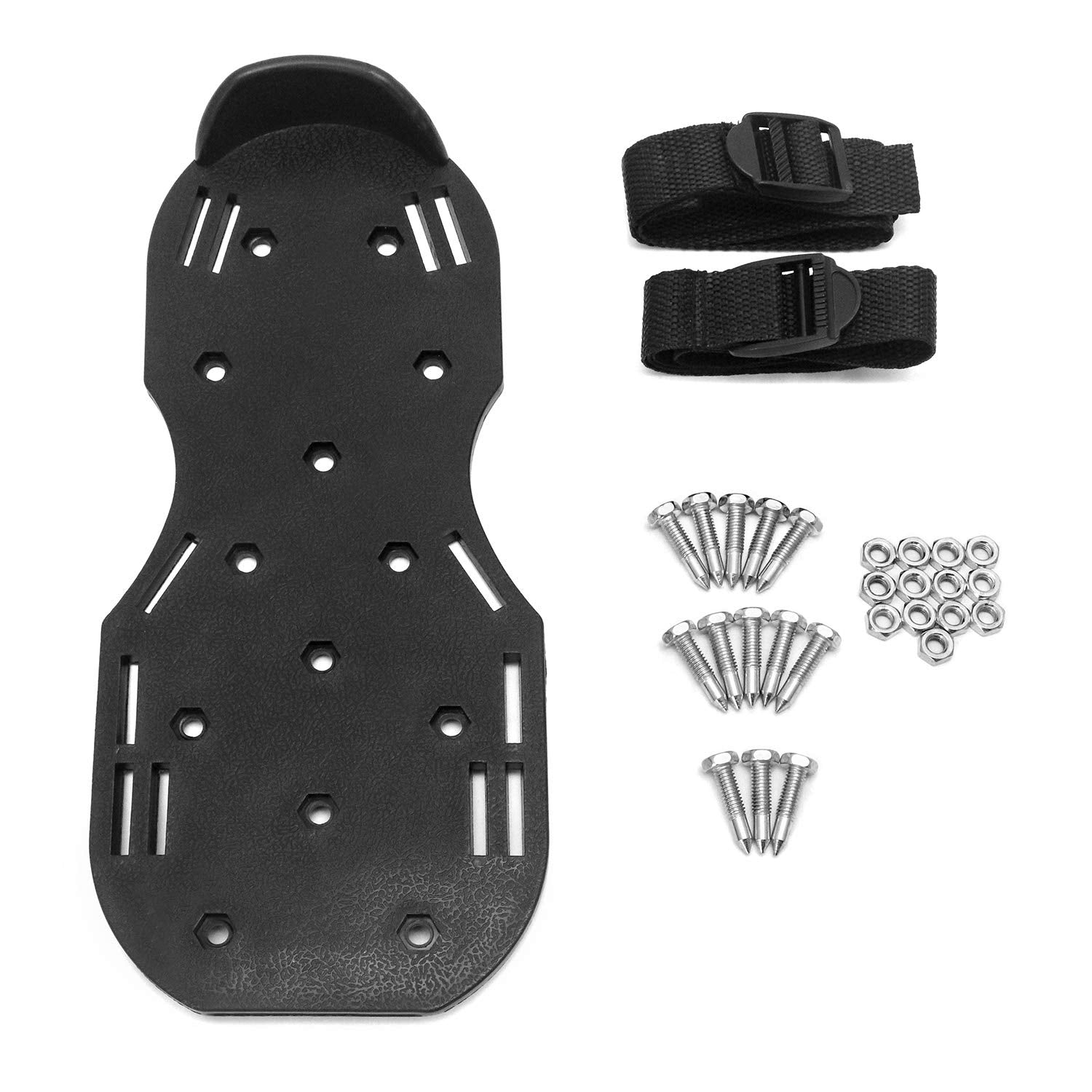 Black pair of QWORK Spiked Shoes ready for professional job sites.