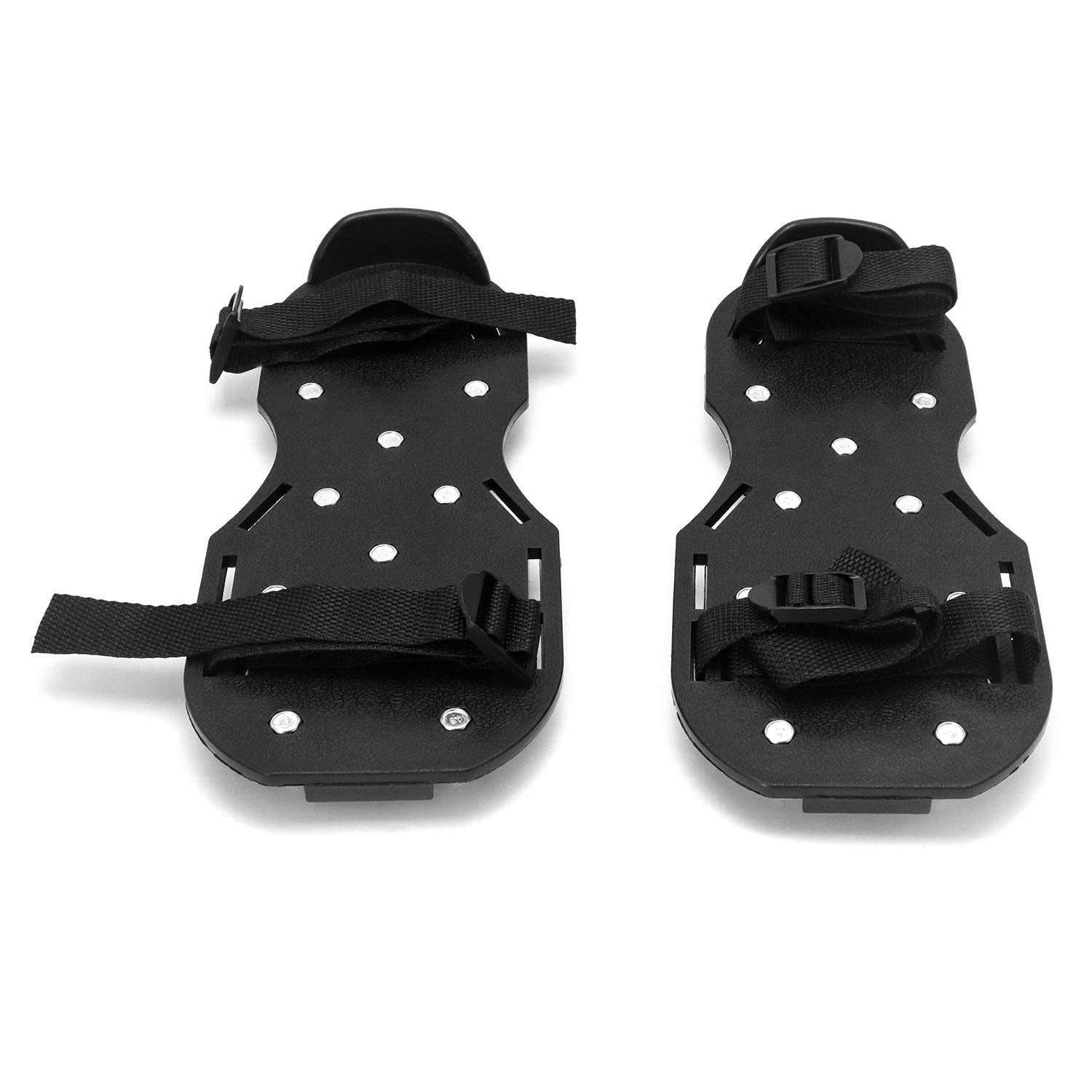 Close-up of one-inch spikes on QWORK Spiked Shoes for enhanced floor grip on epoxy surfaces.