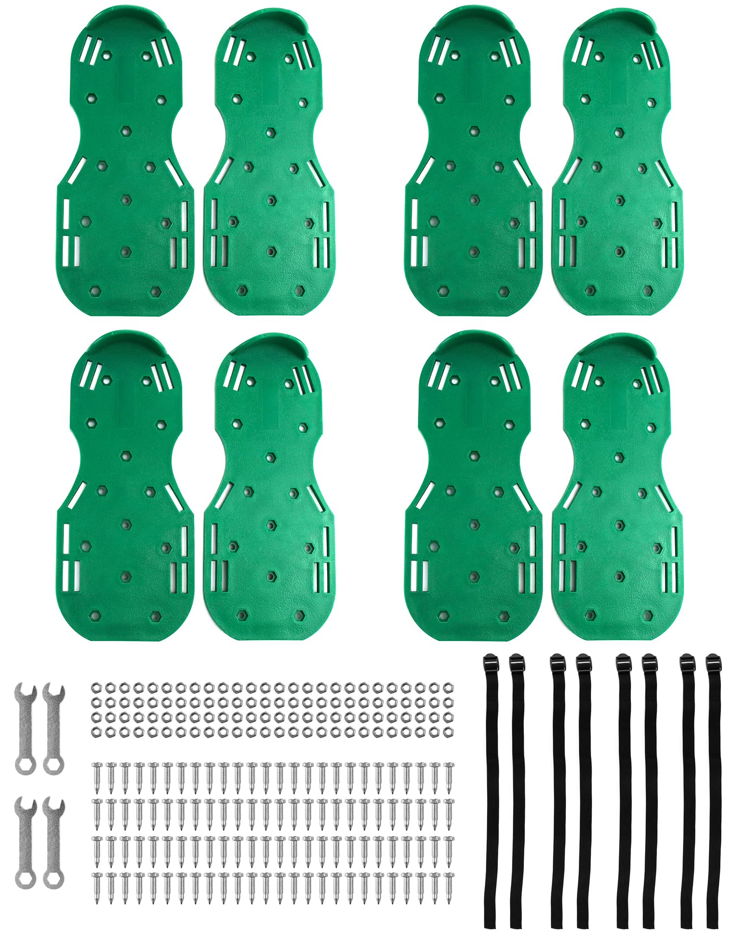 QWORK spiked shoes during surface installation tasks with tools