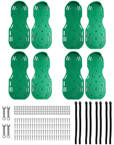 QWORK spiked shoes during surface installation tasks with tools