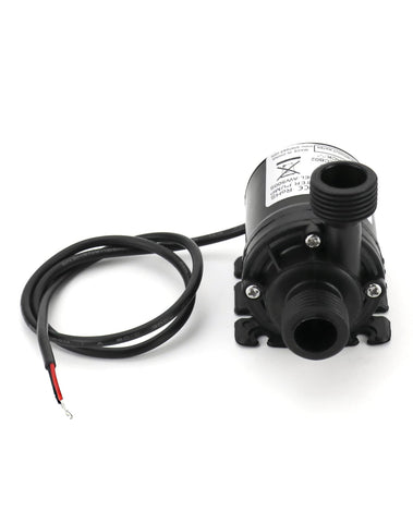 QWORK brushless submersible pump detail highlights energy-efficient motor and reliable operation.