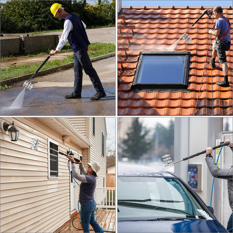 QWORK nozzle kit ideal for courtyards and vehicle cleaning tasks.