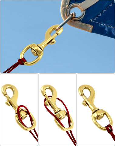 QWORK 360-degree swivel prevents tangling on windy days.