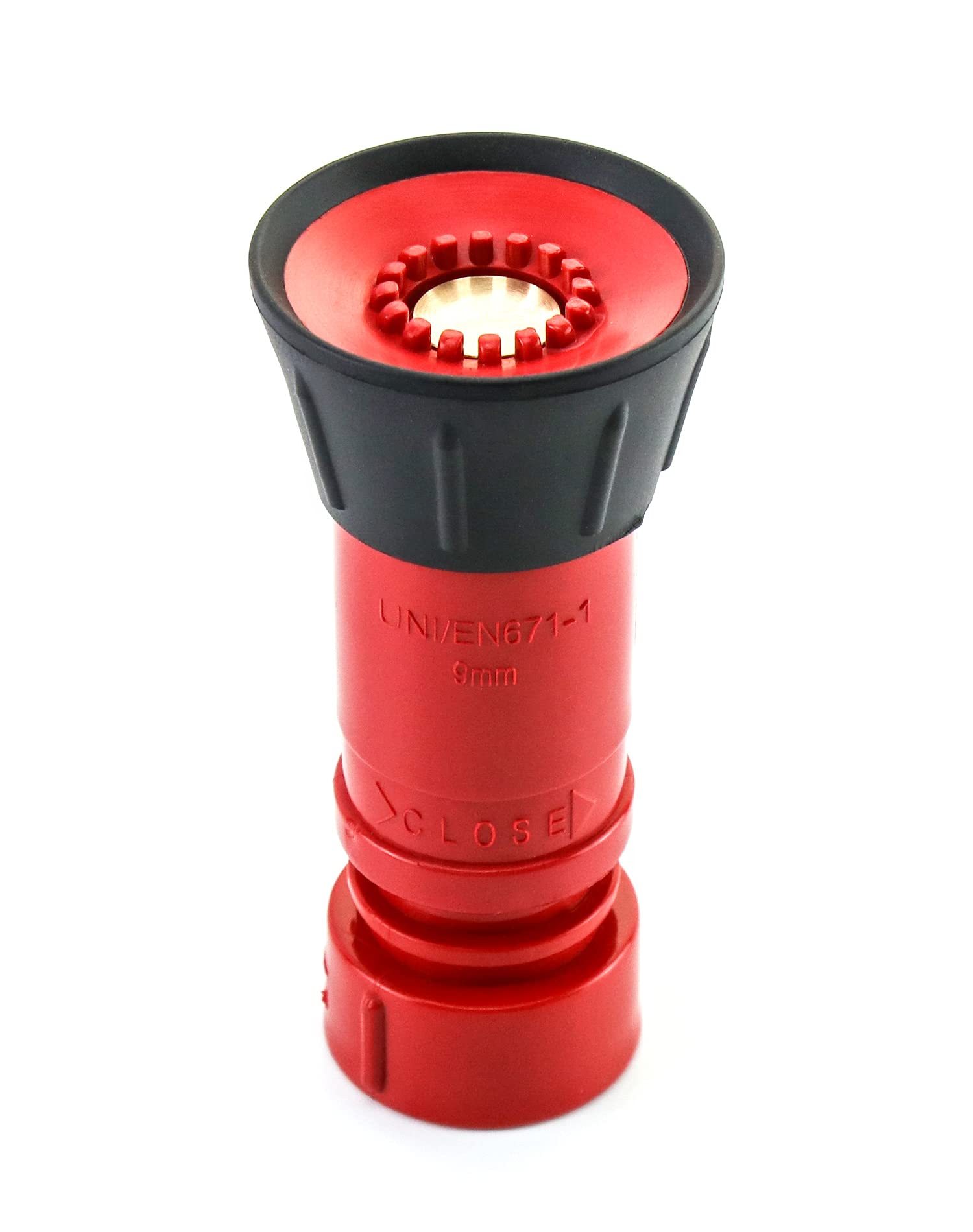 QWORK thermoplastic constant-flow fog nozzle delivers steady spray at any angle.