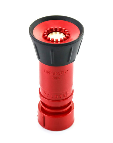 QWORK thermoplastic constant-flow fog nozzle delivers steady spray at any angle.