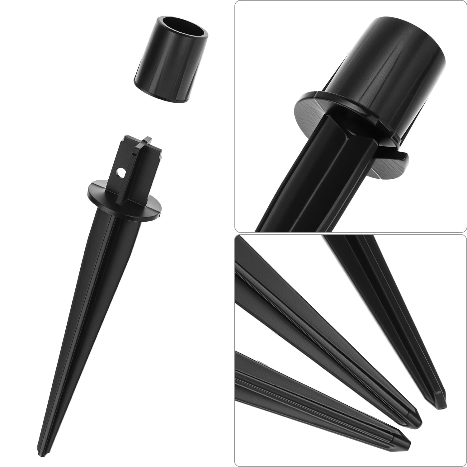 QWORK weatherproof outdoor stakes withstand rain and wind