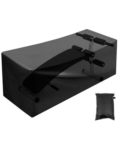 QWORK weight bench protective cover front view showing durable fabric shields from dust and moisture.