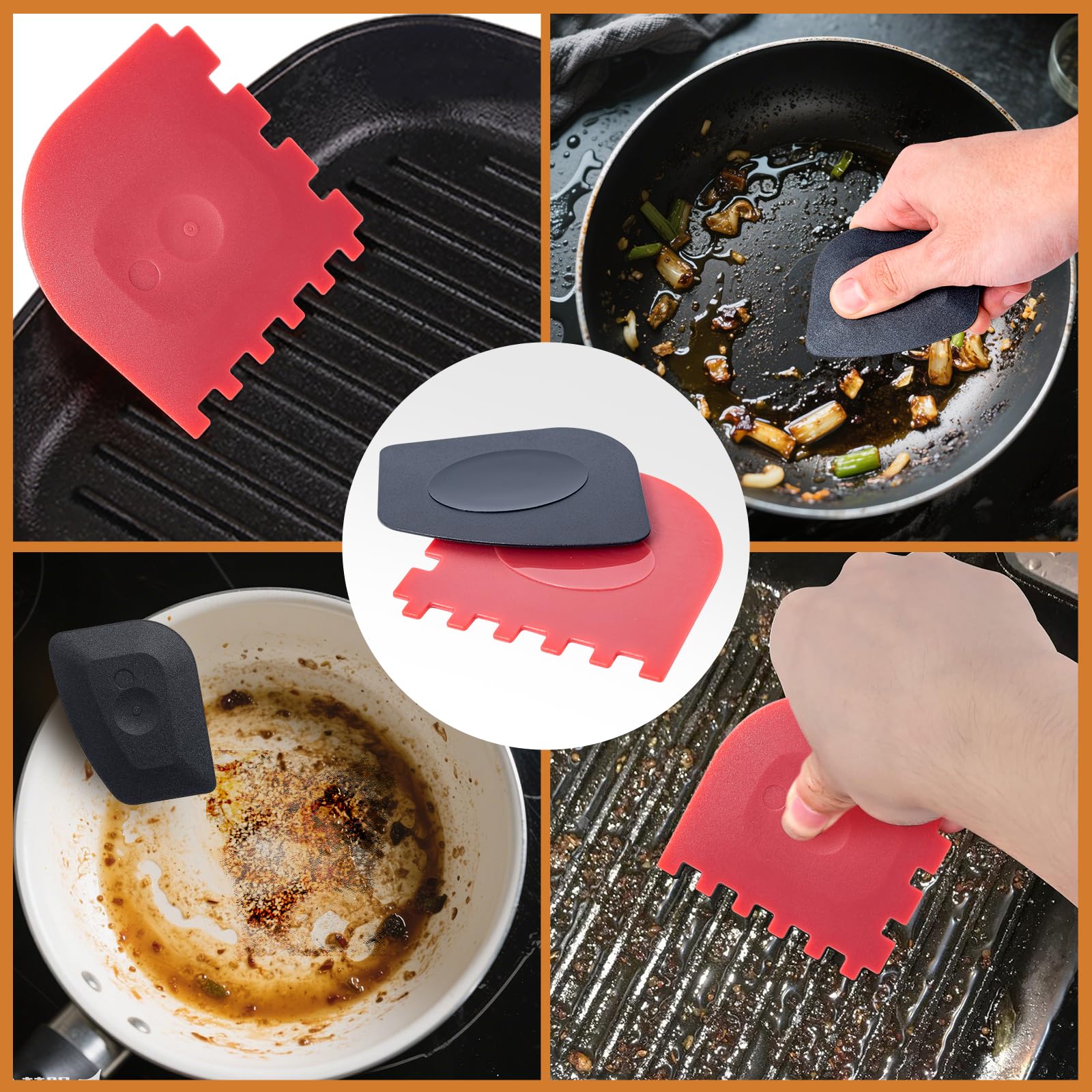 QWQKEFEUN pan scraper safe on all cookware surfaces