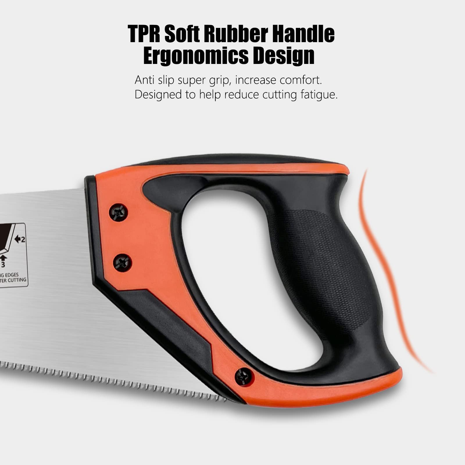 Rust-proof blade design reduces friction and wear during cutting.