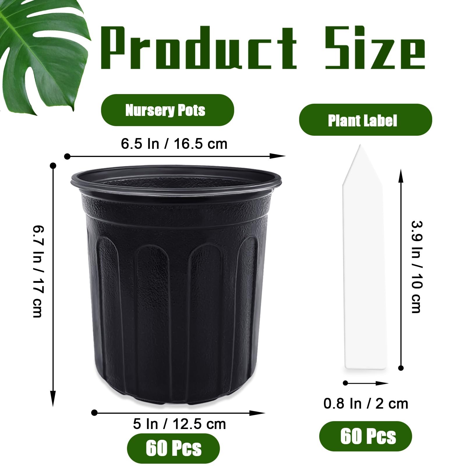 Qyyiguf nursery pots with 16 drainage holes for proper water flow.