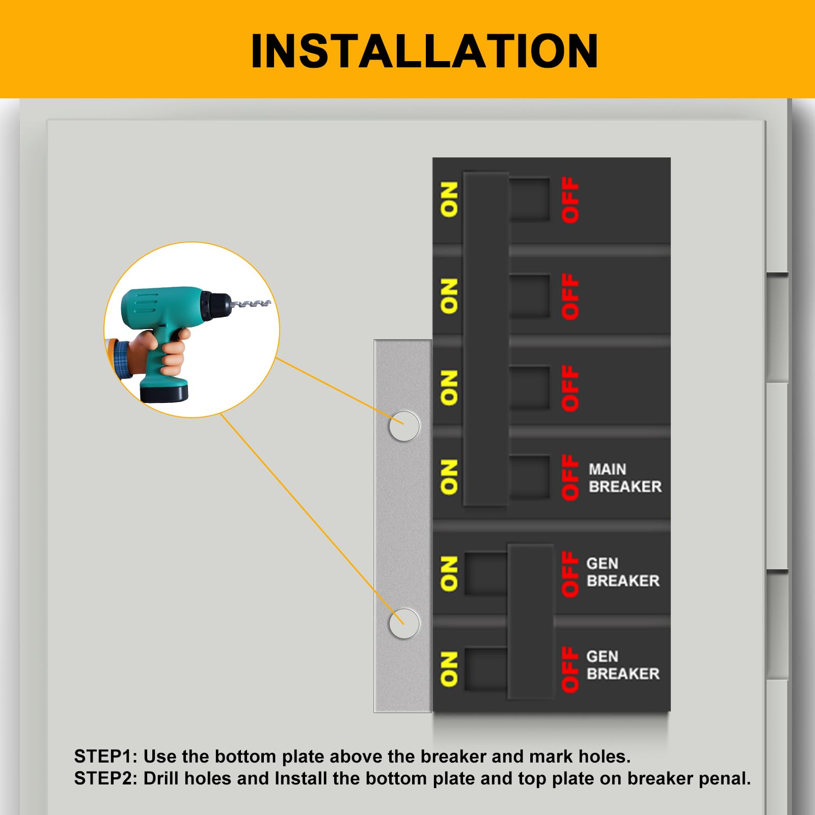 QYZZRS drill bit included to aid precise installation.
