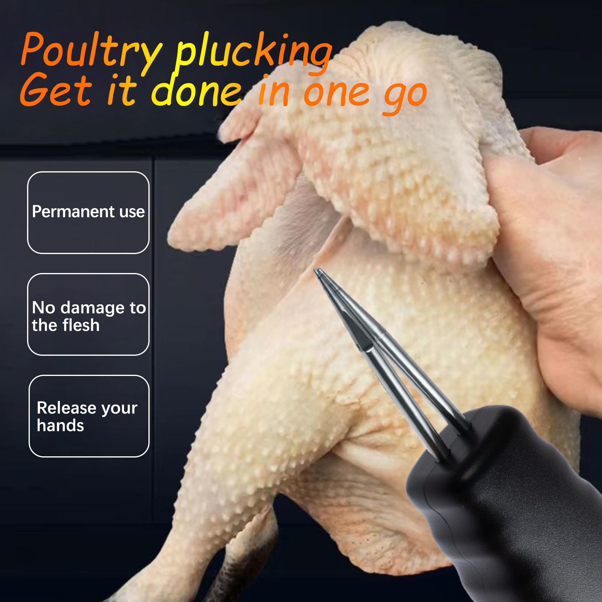 QZAVIRE rechargeable duck plucker handheld for convenient yard or kitchen use.