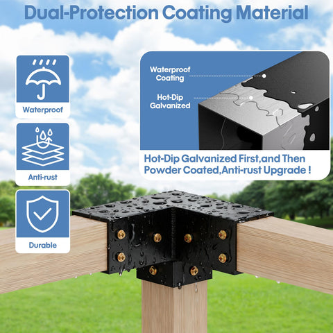 QZER 13-gauge steel construction provides durable outdoor support.