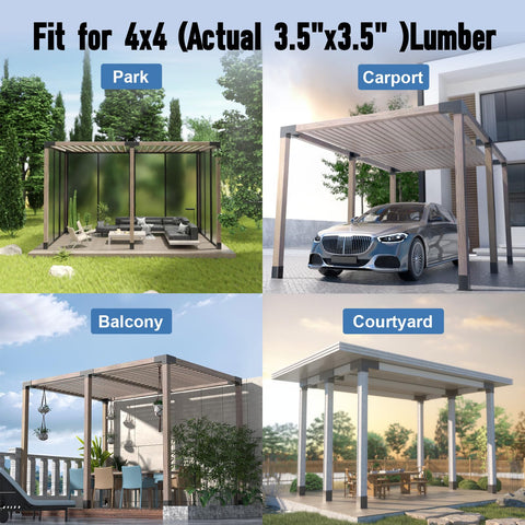 QZER complete kit eases DIY pergola assembly.