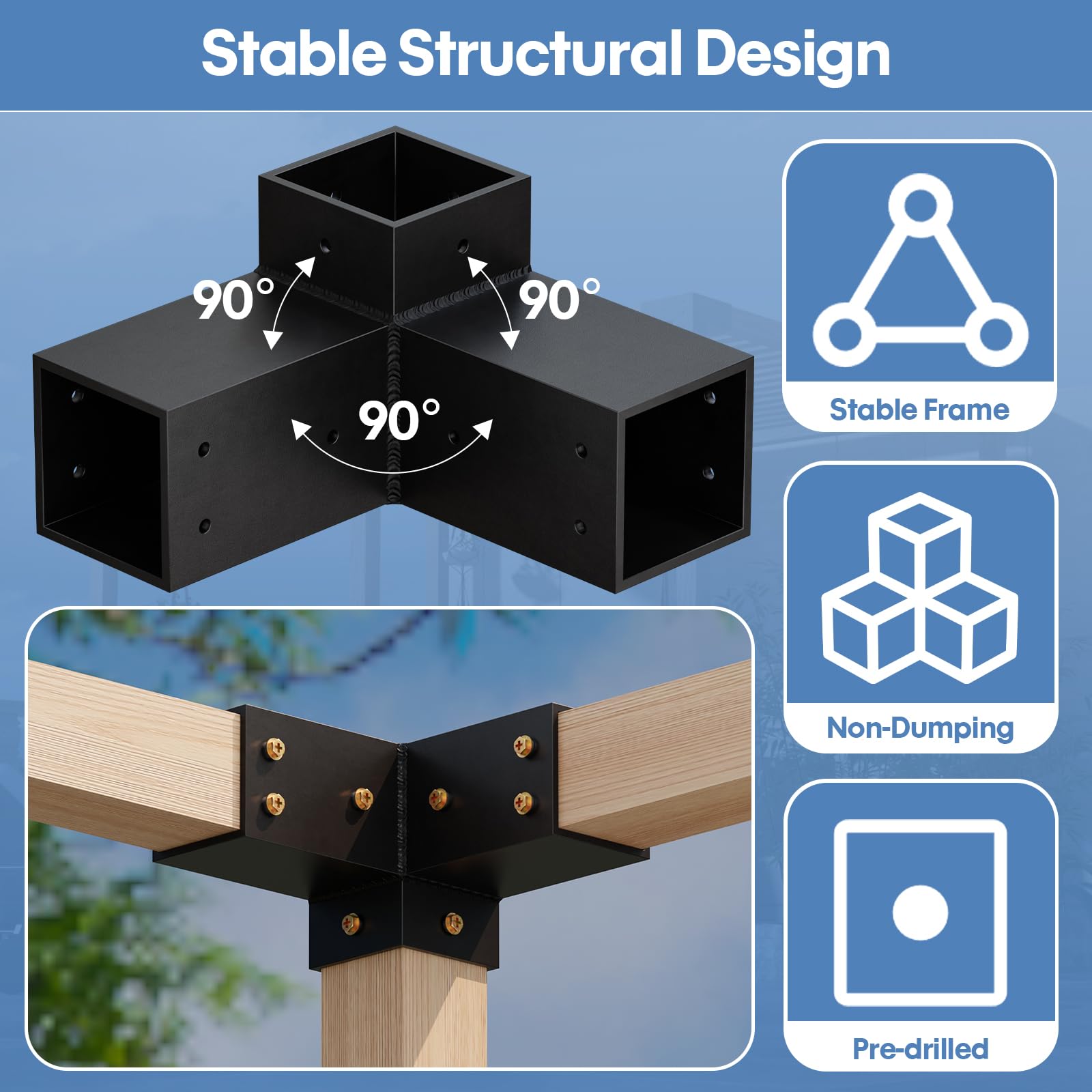 QZER brackets show pre-drilled holes for quick DIY installation.