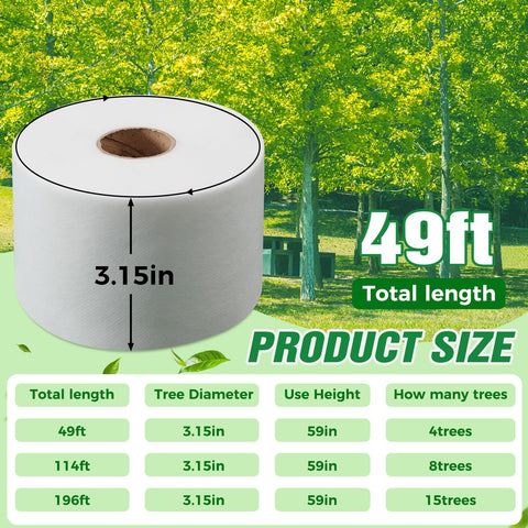 QZXALGS bark protection wrap closeup demonstrates thick chew-resistant design for young trees.