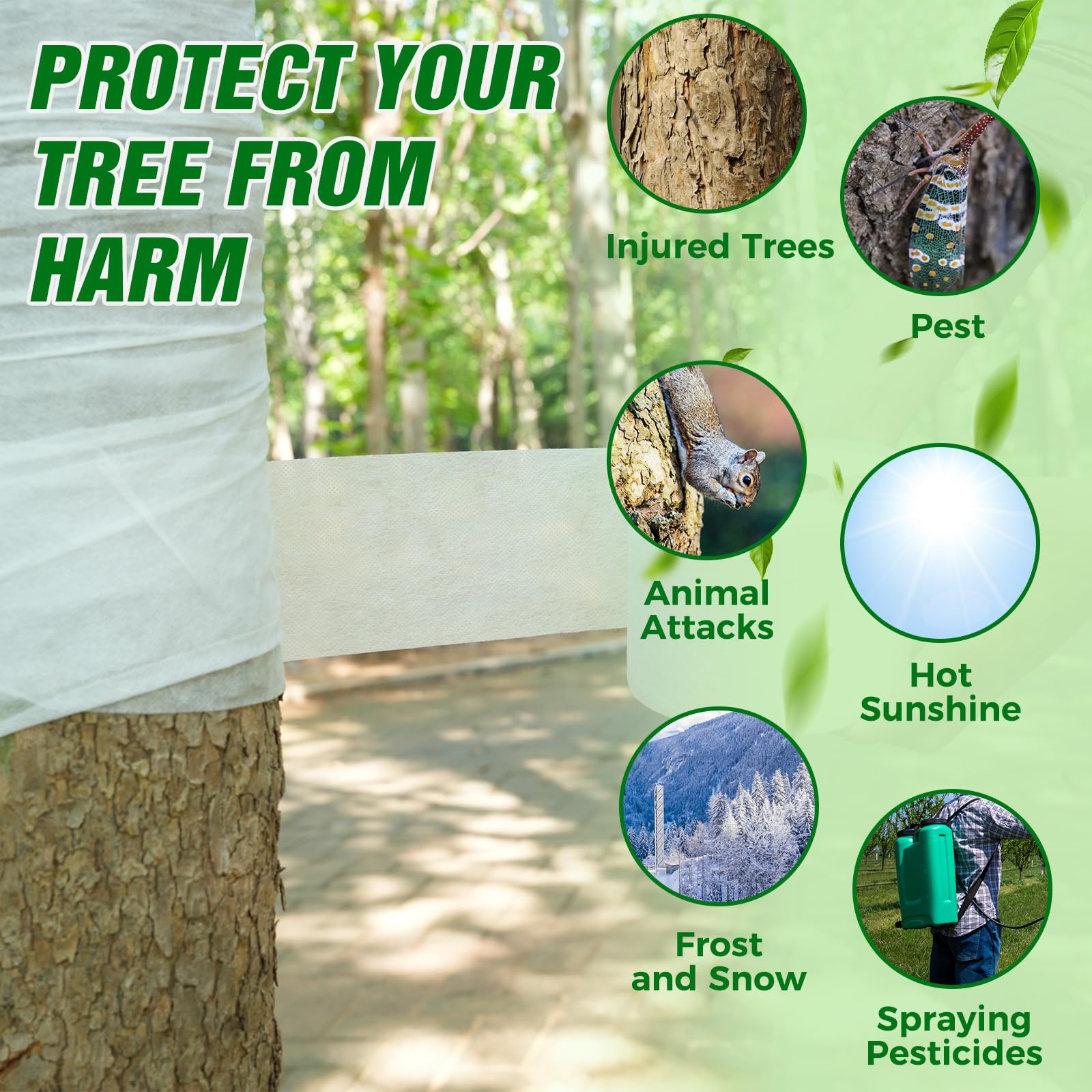 QZXALGS winter protection wrap shows frost shielding for cold seasons.