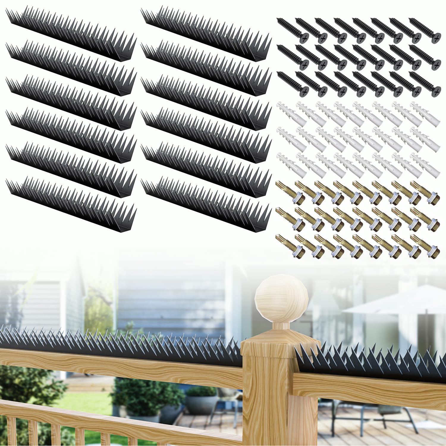QZXRKEJI anti-climb spikes installed on a fence deterring intruders
