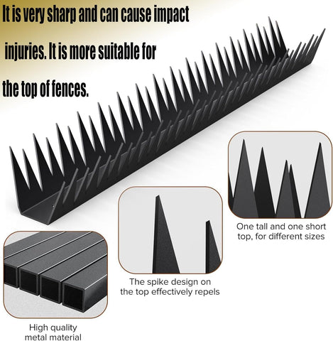 Spikes mounted on a wall for rooftop security